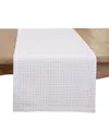 Saro Lifestyle Traditional Gingham Table Runner, 16"x72" In Purple