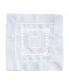 Saro Lifestyle Traditional Hemstitch Cocktail Napkin Set Of 12 6"x6" In White