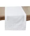 Saro Lifestyle Traditional Hemstitch Table Runner, 16"x45" In White