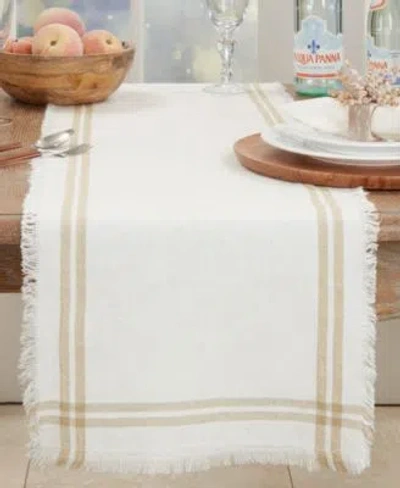 Saro Lifestyle Trendy Fringed Collection In Natural