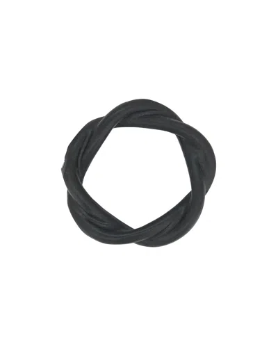 Saro Lifestyle Twisted Resin Napkin Ring Set Of 4,set In Black