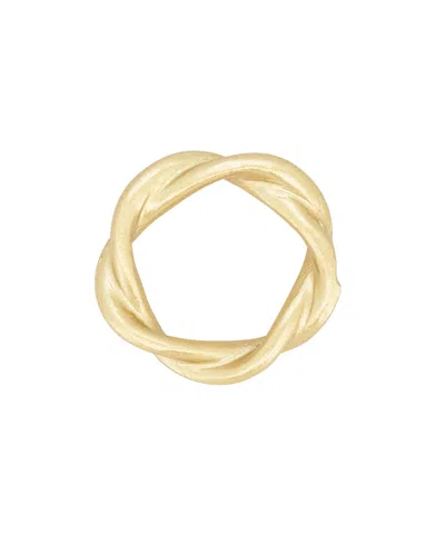 Saro Lifestyle Twisted Resin Napkin Ring Set Of 4,set In Gold