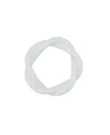 Saro Lifestyle Twisted Resin Napkin Ring Set Of 4,set In White