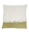Saro Lifestyle Two-tone Fringe Down Filled Decorative Pillow, 20" X 20" In Green