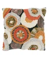 Saro Lifestyle Velvet Boho Circles Poly Filled Decorative Pillow, 20" X 20" In Multi