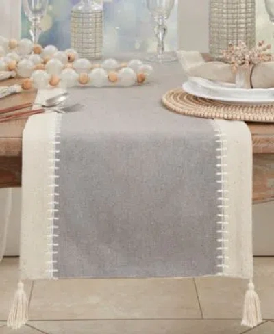 Saro Lifestyle Whipstitched Collection In Gray
