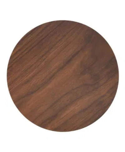 Saro Lifestyle Wood Print Placemat Set Of 4 In Brown