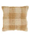 Saro Lifestyle Woven Down Filled Decorative Pillow, 18" X 18" In Brown