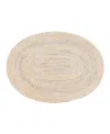 Saro Lifestyle Woven Rattan Placemats Set Of 4,14"x19" In White
