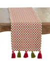 Saro Lifestyle Woven Tassel Table Runner, 13" X 72" In Red