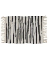 Saro Lifestyle Zebra Chindi Placemat Set Of 4 In Black