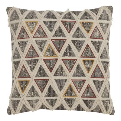Saro Lima Triangle Cotton Throw Pillow
