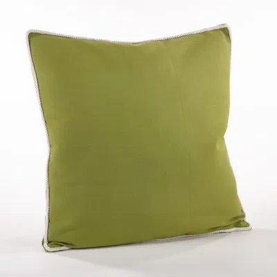 Saro Madalena Cotton Throw Pillow In Kiwi,cover Only
