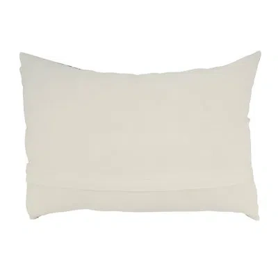 Saro Malian Collection Cotton Lumbar Pillow Cover & Insert In Feathers