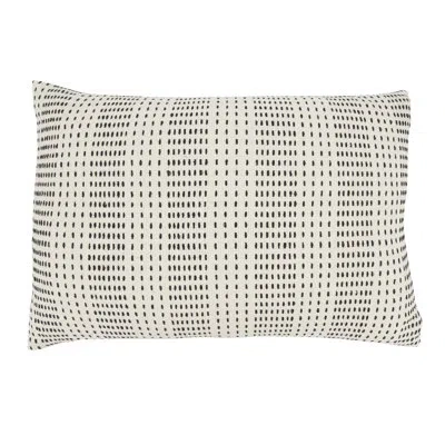 Saro Maliyah Collection Striped Cotton Pillow Cover