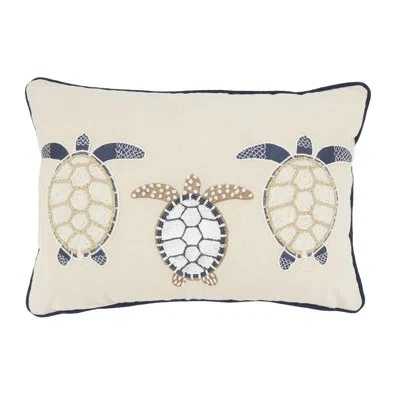 Saro Marcia Collection Cotton Throw Pillow In Polyester