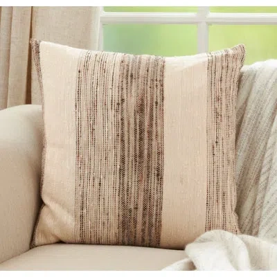 Saro Marguerite Square Cotton Pillow Cover