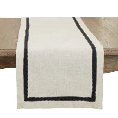 Saro Marietta Collection Dining Linens In Black