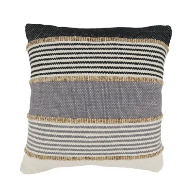 Saro Mariposa Collection Throw Pillow In Brown;white;gray