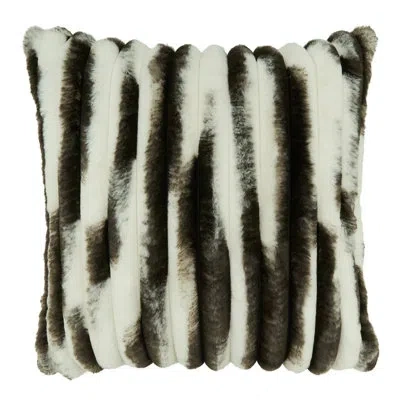 Saro Matlida Collection Polyester Throw Square Pillow Cover & Insert In Black