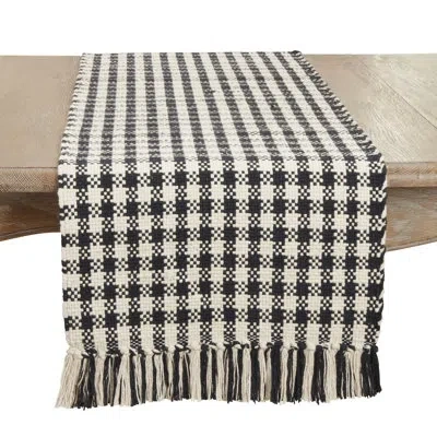 Saro Meliora Dining Linens In Black,white