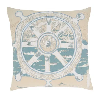 Saro Meridian Collection Cotton Throw Pillow In Polyester