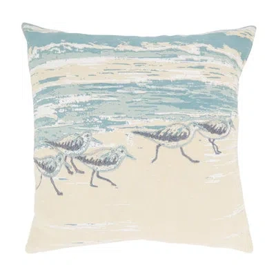 Saro Meridian Collection Cotton Throw Pillow In Polyester