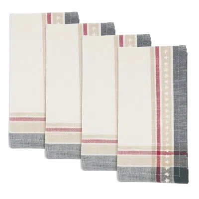 Saro Merry Pines Dobby Napkin (set Of 4)