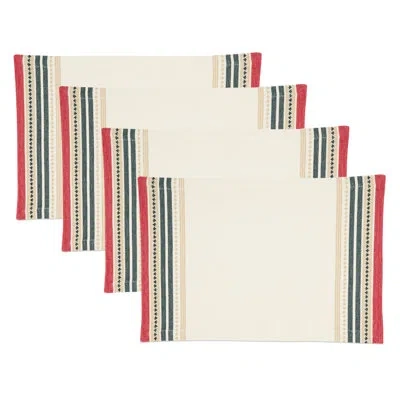 Saro Merry Pines Dobby Placemat (set Of 4)