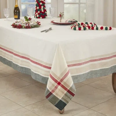 Saro Merry Pines Dobby Tablecloth