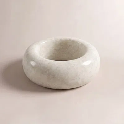 Saro Metal Napkin Ring In Oyster