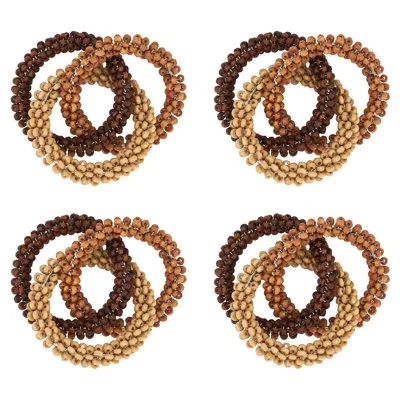 Saro Napkin Ring In Brown