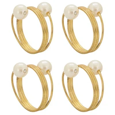 Saro Napkin Ring In Gold