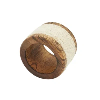 Saro Napkin Rings In Brown