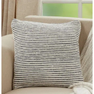 Saro Nautica Square Cotton Pillow Cover & Insert In Down Blend