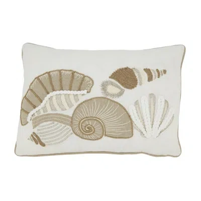Saro Naviguer Collection Cotton Throw Pillow In Polyester