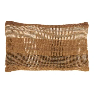 Saro Neela Collection Plaid Throw Pillow In Polyester