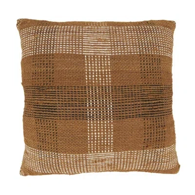 Saro Neela Collection Throw Pillow In Brown