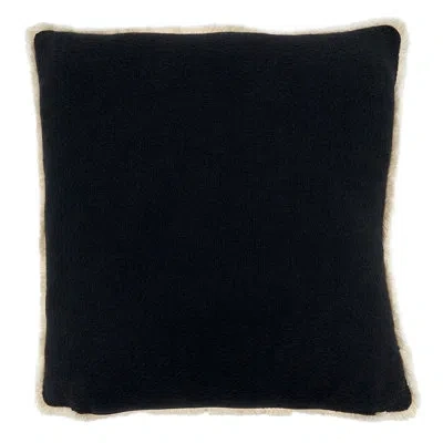 Saro Noir Cotton 18" Throw Pillow Cover