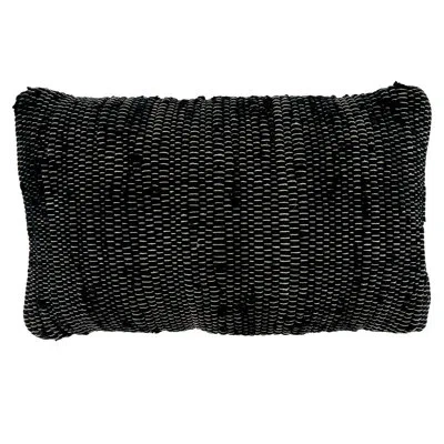 Saro Noir Cotton Lumbar Pillow Cover