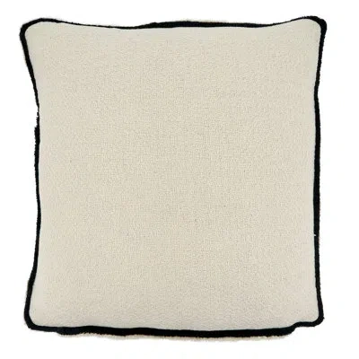 Saro Noir Et Blanc Collection Cotton Throw Pillow In Down