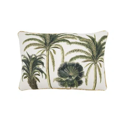 Saro Palm Tree Filled Throw Pillow In Pillow Cover Only - No Insert