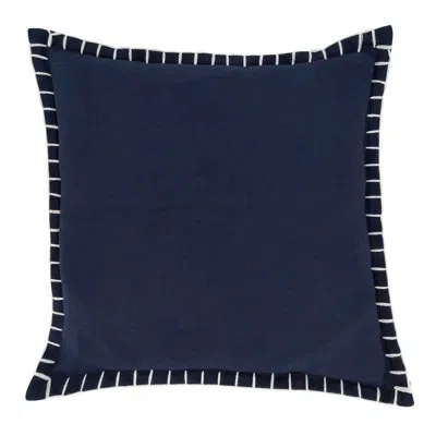 Saro Persephone Collection Pillow Cover In Navy Blue