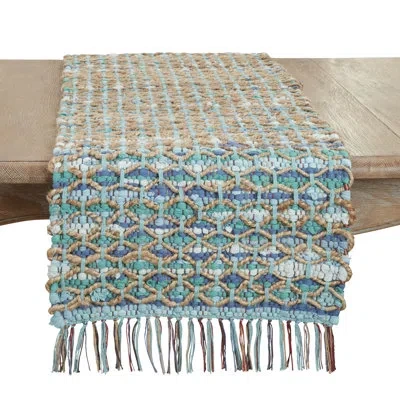 Saro Perseus Dining Linens In Aqua