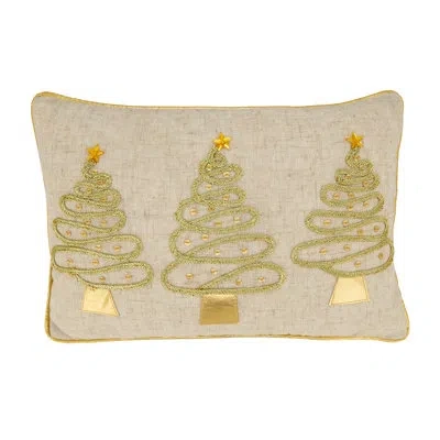 Saro Polyester Lumbar Rectangular Pillow Cover & Insert
