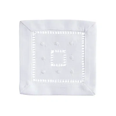 Saro Polyester No Pattern Rectangle Napkin In White