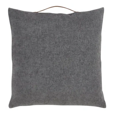 Saro Porter Chenille Throw Pillow In Slate
