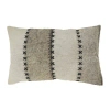 Saro Posh Leather/suede Lumbar Rectangular Pillow Cover