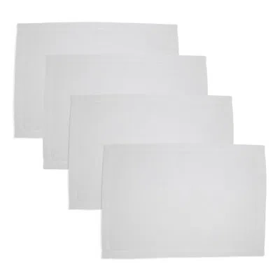Saro Pure Linen Placemat (set Of 4) In White