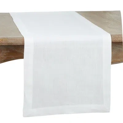 Saro Pure Linen Table Runner